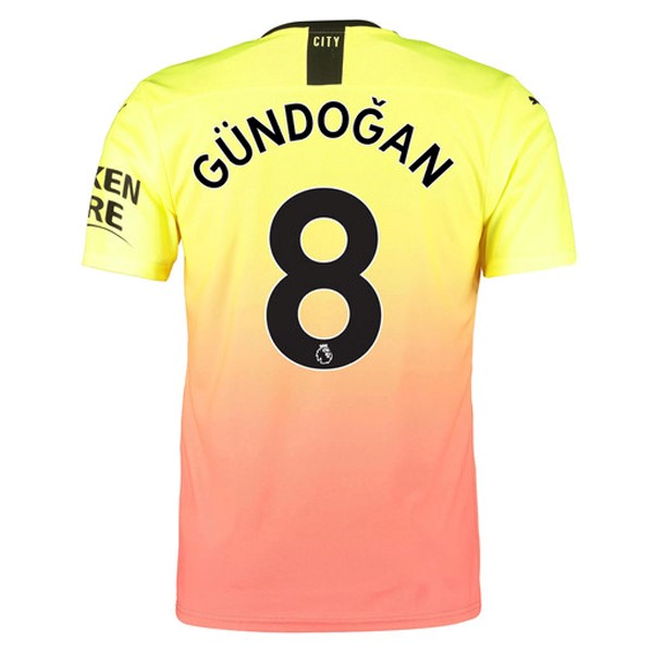 Trikot Manchester City NO.8 Gundogan Ausweich 2019-20 Orange Fussballtrikots Günstig